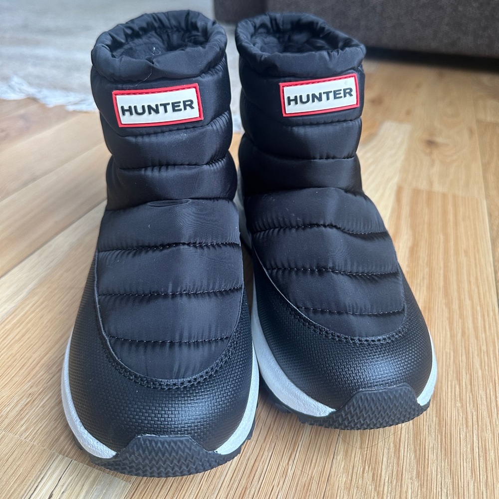Hunter Kids Black Snow Boots
